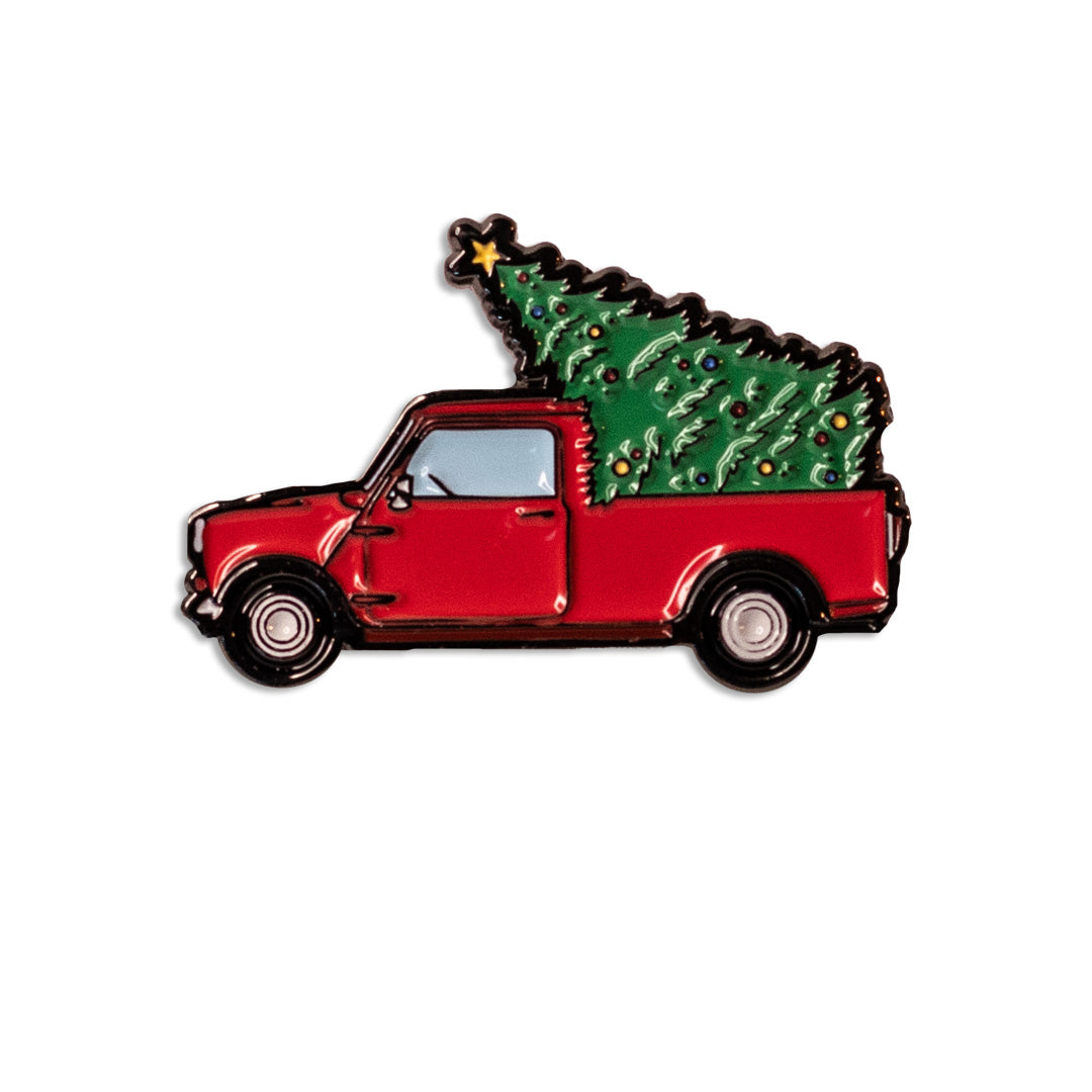 Classic Mini Pick-up - Chirstmas Enamel Pin